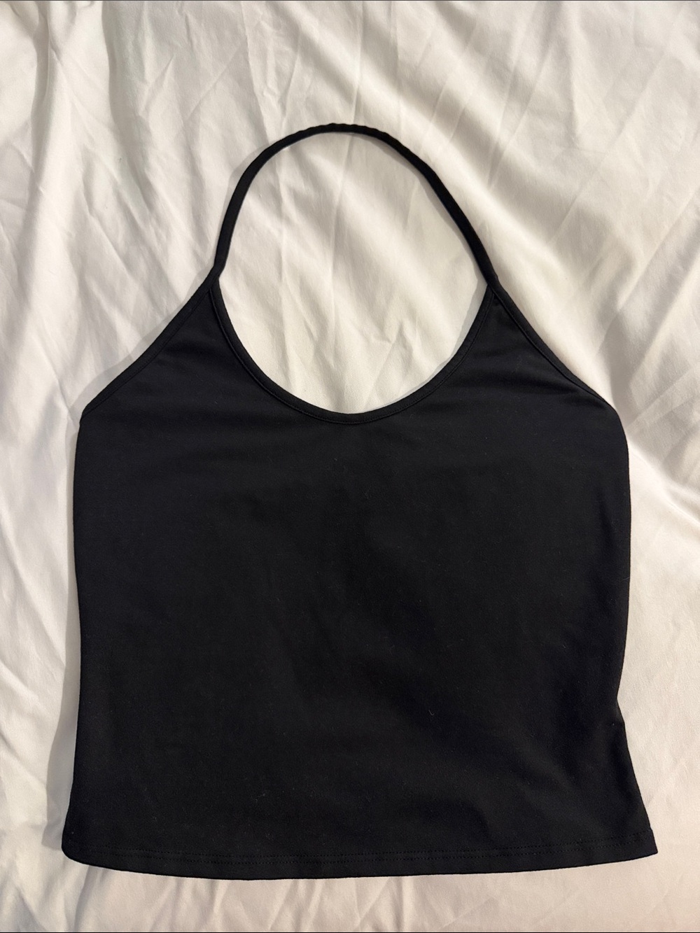 Tank Air half moon halter Black